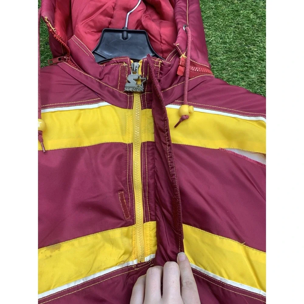 Vintage Florida State Seminoles Starter Puffer Jacket Mens Large 1/2 Zip Half